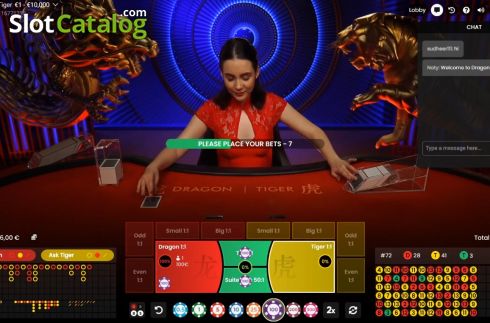Скрин2. Dragon Tiger Live (Pragmatic Play) слот