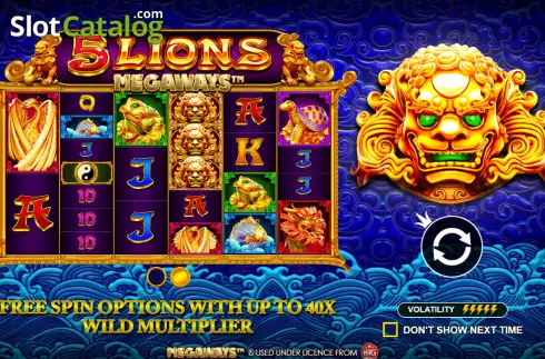 Скрин2. 5 Lions Megaways слот