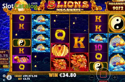 Скрин3. 5 Lions Megaways слот