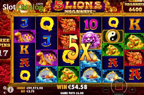 Скрин6. 5 Lions Megaways слот