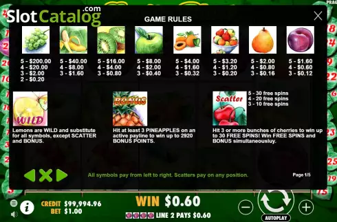 Скрин7. Fruity Blast слот