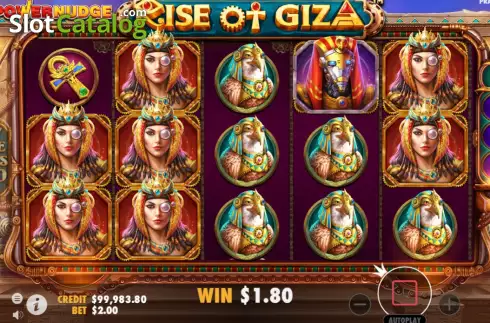 Скрин3. Rise of Giza PowerNudge слот