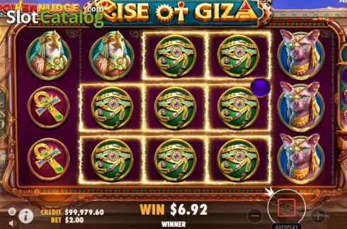 Скрин4. Rise of Giza PowerNudge слот