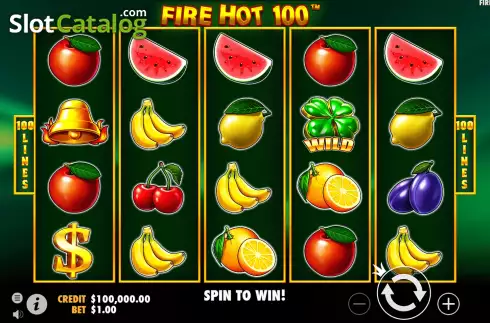 Скрин2. Fire Hot 100 слот
