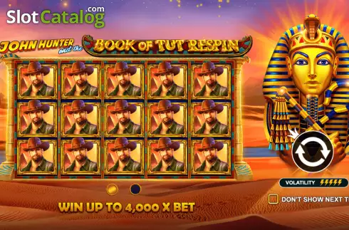 Скрин2. John Hunter and the Book of Tut Respin слот