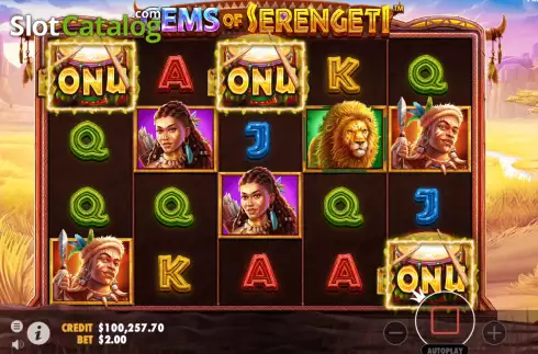 Скрин4. Gems of Serengeti слот