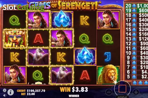 Скрин6. Gems of Serengeti слот