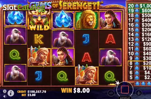 Скрин7. Gems of Serengeti слот
