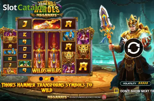 Скрин2. Legend of Heroes Megaways слот