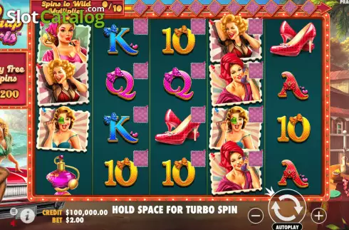 Скрин2. Pinup Girls слот