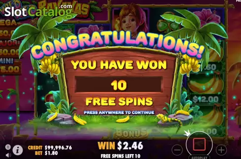 Скрин4. Wild Wild Bananas слот