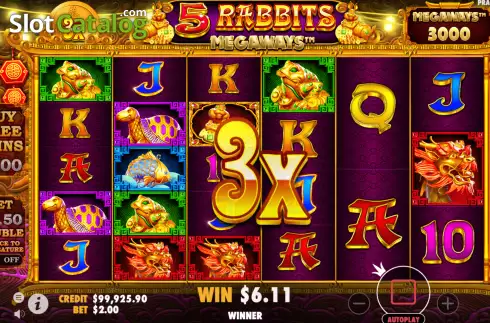 Скрин5. 5 Rabbits Megaways слот