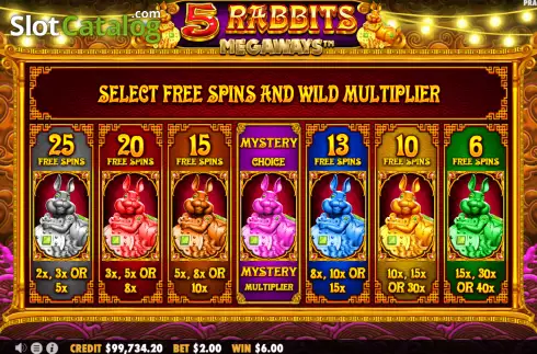 Скрин7. 5 Rabbits Megaways слот