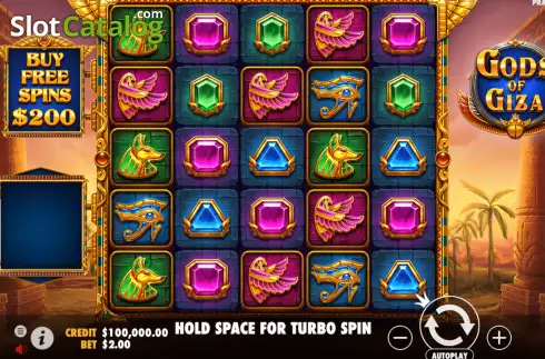 Скрин2. Gods of Giza (Pragmatic Play) слот