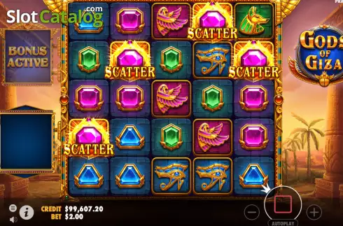 Скрин4. Gods of Giza (Pragmatic Play) слот