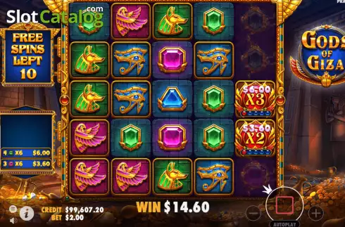 Скрин7. Gods of Giza (Pragmatic Play) слот