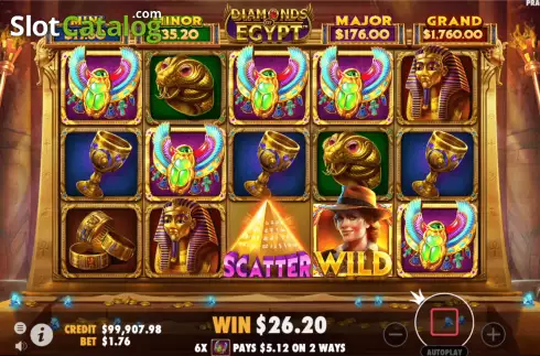 Скрин7. Diamonds Of Egypt слот
