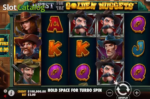 Скрин2. Heist for the Golden Nuggets слот