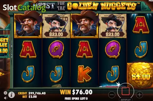 Скрин7. Heist for the Golden Nuggets слот