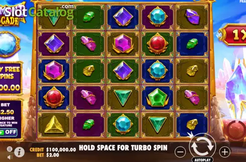 Скрин2. Diamond Cascade (Pragmatic Play) слот