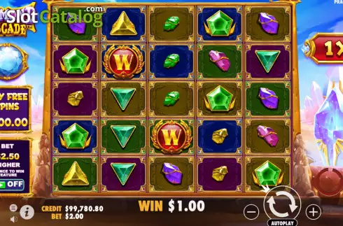Скрин3. Diamond Cascade (Pragmatic Play) слот