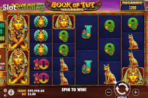 Скрин2. Book of Tut Megaways слот