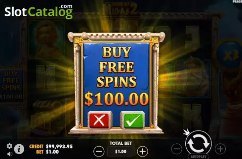 Скрин5. Hand of Midas 2 слот