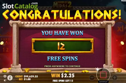 Скрин8. Hand of Midas 2 слот