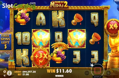 Скрин9. Hand of Midas 2 слот