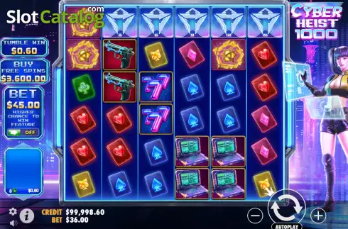Скрин2. Cyber Heist 1000 слот