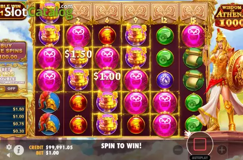 Скрин5. Wisdom of Athena 1000 слот
