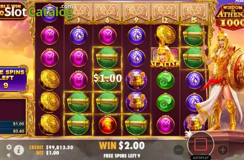 Скрин9. Wisdom of Athena 1000 слот