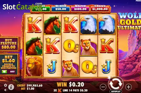 Скрин4. Wolf Gold Ultimate слот