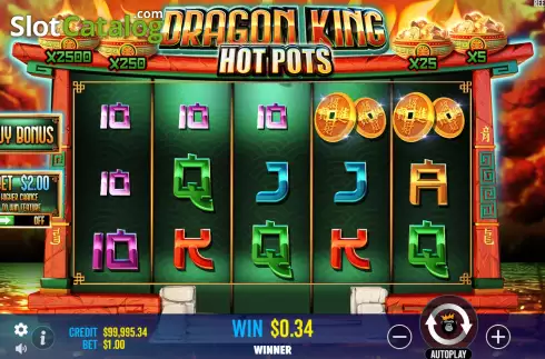 Скрин3. Dragon King Hot Pots слот