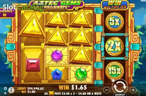 Скрин3. Aztec Gems Megaways слот