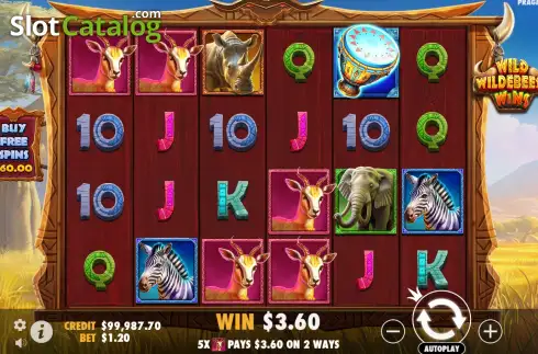 Скрин4. Wild Wildebeest Wins слот