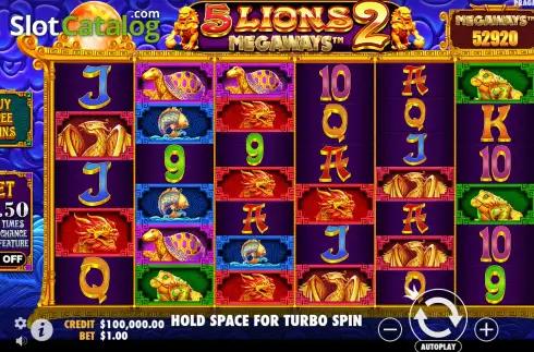 Скрин2. 5 Lions Megaways 2 слот