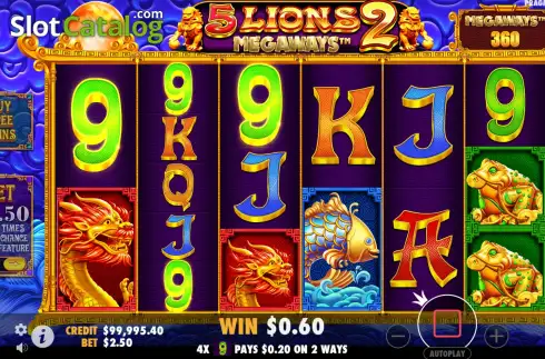 Скрин4. 5 Lions Megaways 2 слот