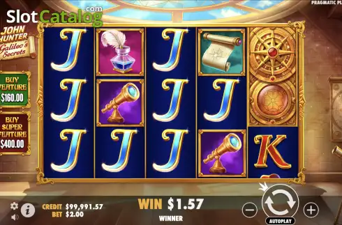 Скрин5. John Hunter and Galileo’s Secrets слот