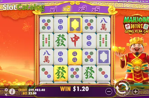 Скрин3. Mahjong Wins - Gong Xi Fa Cai слот