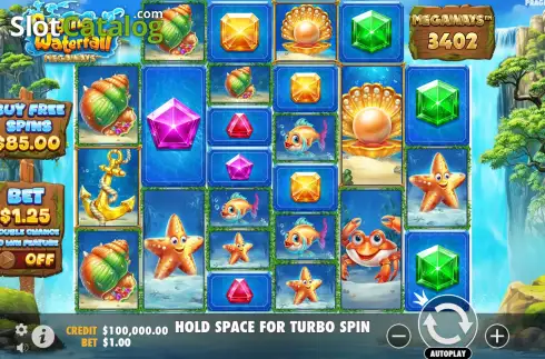 Скрин2. Raging Waterfall Megaways слот