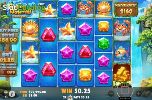 Скрин3. Raging Waterfall Megaways слот