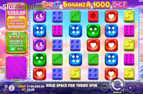 Скрин2. Sweet Bonanza 1000 Dice слот