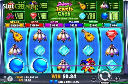 Скрин3. Joker’s Jewels Cash слот