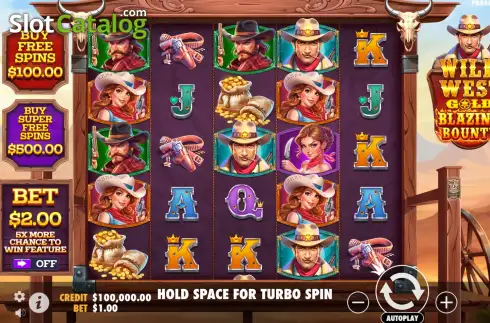 Скрин2. Wild West Gold Blazing Bounty слот