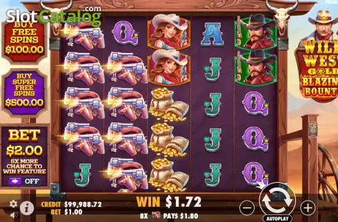 Скрин3. Wild West Gold Blazing Bounty слот