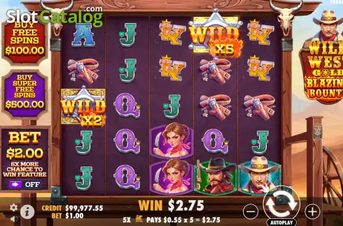 Скрин4. Wild West Gold Blazing Bounty слот