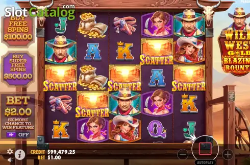 Скрин7. Wild West Gold Blazing Bounty слот