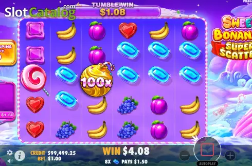 Скрин8. Sweet Bonanza Super Scatter слот