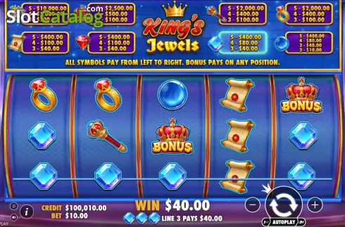 Скрин3. King's Jewels слот